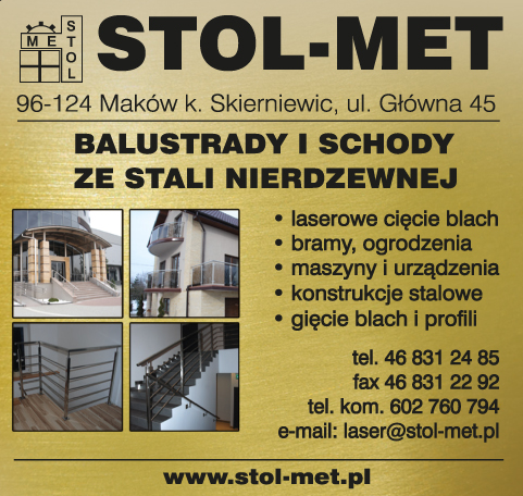 Zakład Stolarsko-Metalowy "STOL-MET" Maków Balustrady i Schody Ze Stali Nierdzewnej