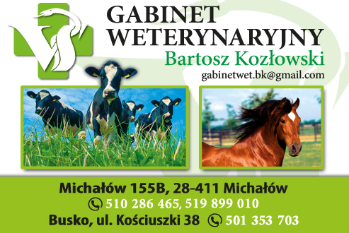 GABINET WETERYNARYJNY Bartosz Kozłowski Michałów, Busko
