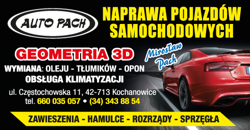 "AUTO-PACH" Mirosław Pach Kochanowice Naprawa Samochodów / Geometria 3D / Wymiana Oleju, Tłumików