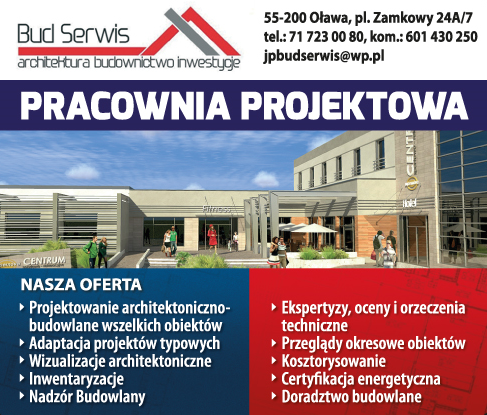 BUD SERWIS Architektura Budownictwo Inwestycje Oława Pracownia Projektowa