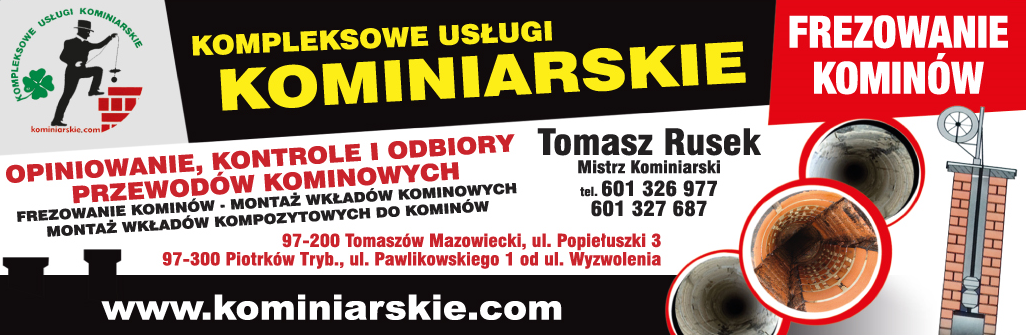 KOMPLEKSOWE USŁUGI KOMINIARSKIE Tomasz Rusek Tomaszów Mazowiecki