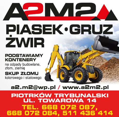 A2M2 Sp. z o.o. Sp. k. Piotrków Trybunalski Piasek / Żwir / Gruz / Kontenery / Skup Złomu