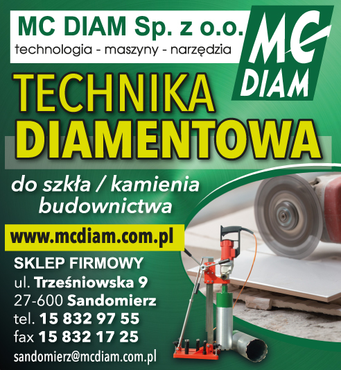 MC DIAM Sp. z o.o. Sandomierz Technologia / Maszyny / Narzędzia