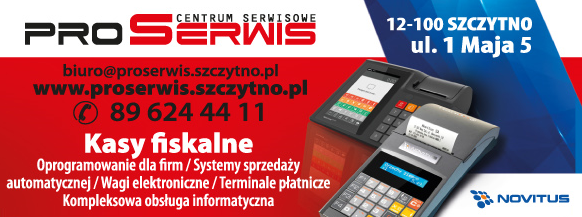 Centrum Serwisowe "PROSerwis" Szczytno- KASY FISKALNE/Oprogramowanie dla firm/ Wagi /Terminale