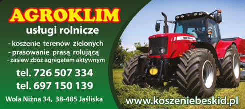 AGROKLIM Koszenie Beskid Jaśliska Usługi Rolnicze / Koszenie Terenów Zielonych / Inne