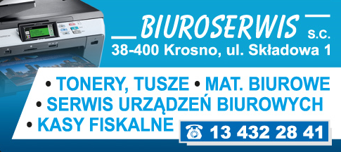 BIUROSERWIS s.c. Krosno Tonery / Tusze / Mat. Biurowe / Serwis Urządzeń Biurowych / Kasy Fiskalne