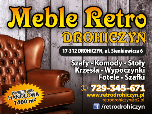 MEBLE RETRO DROHICZYN Szafy / Komody / Stoły / Krzesła / Wypoczynki / Fotele / Szafki