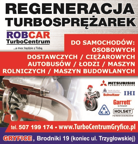 ROBCAR Turbo Centrum Gryfice Regeneracja Turbosprężarek / Osobowe / Ciężarowe / Rolnicze / Budowlane