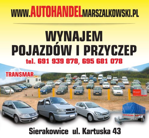 AUTOHANDEL TRANSMAR Jacek Marszałkowski Sierakowice Wynajem Pojazdów i Przyczep