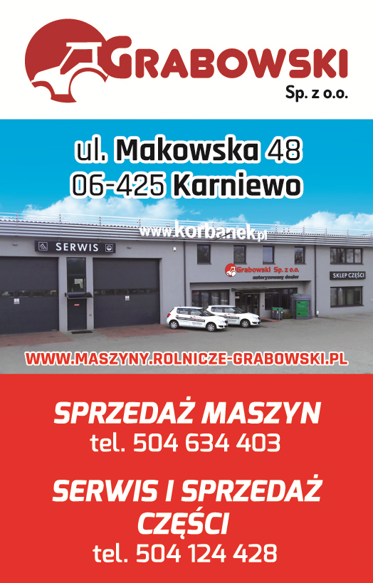 GRABOWSKI Sp. z o.o. Karniewo Sprzedaż Maszyn / Serwis i Sprzedaż Części