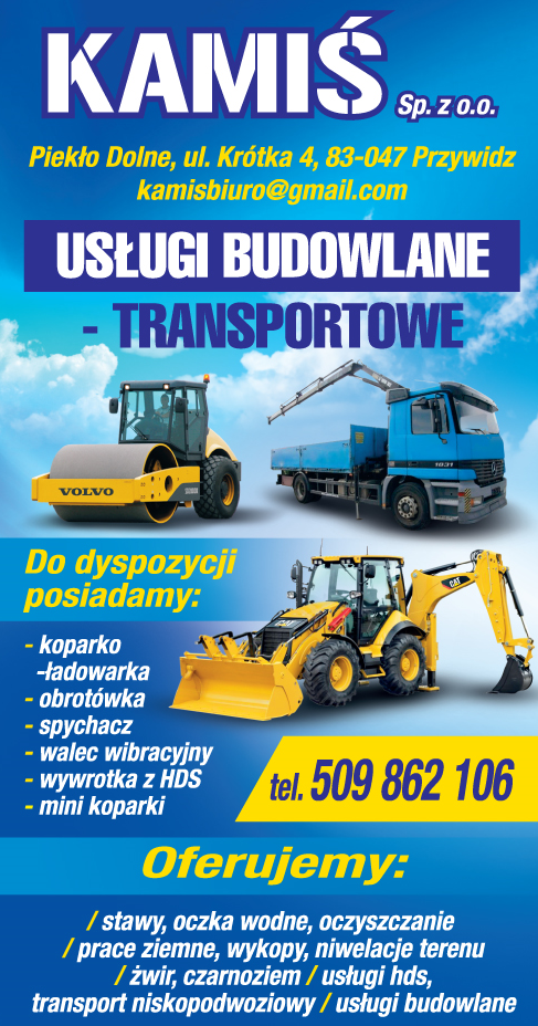 KAMIŚ Sp.z.o.o Usługi Budowlane- Transportowe Przywidz