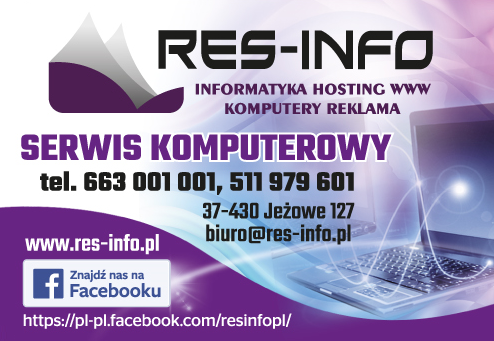 RES-INFO Jeżowe Informatyka / Hosting / WWW / Komputery / Reklama / Serwis Komputerowy