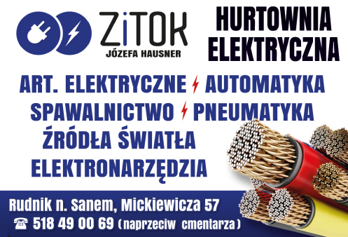 "ZiTOK" Hurtownia Elektryczna Józefa Hausner Rudnik nad Sanem Art. Elektryczne/Automatyka/Pneumatyka