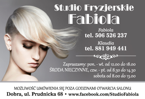 Studio Fryzjerskie Fabiola Dobra, powiat krapkowicki