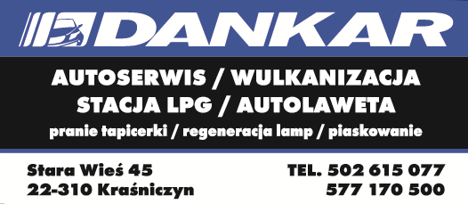 P.H.U. "DANKAR" Kraśniczyn Auto Serwis / Wulkanizacja / Stacja LPG / Auto Laweta / Pranie Tapicerki