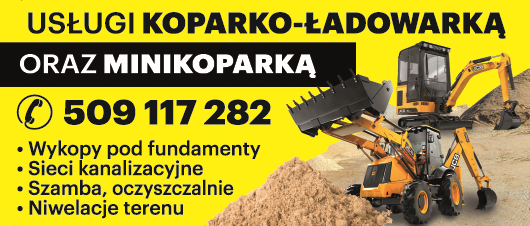 F.P.H.U. KOMARK Krasnystaw Usługi Koparko- Ładowarką oraz Minikoparką / Wykopy Pod Fundamenty