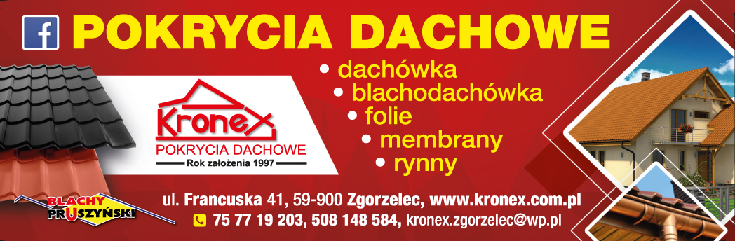 POKRYCIA DACHOWE Kronex - Blachodachówka Dachówka Rynny Membrany Folie Okna Dachowe 