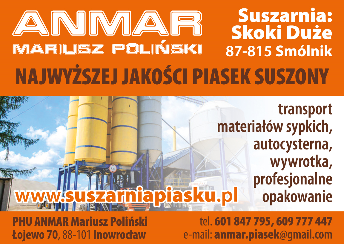 P.H.U. ANMAR Mariusz Poliński Łojewo Transport Materiałów Sypkich / Autocysterna / Wywrotka