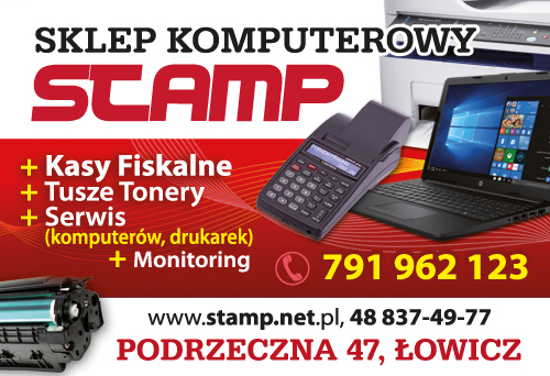STAMP Centrum Komputerowe Łowicz Kasy Fiskalne / Tusze / Tonery / Serwis Komputerów, Drukarek