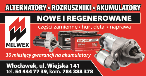 MILWEX Włocławek Alternatory / Rozruszniki / Akumulatory