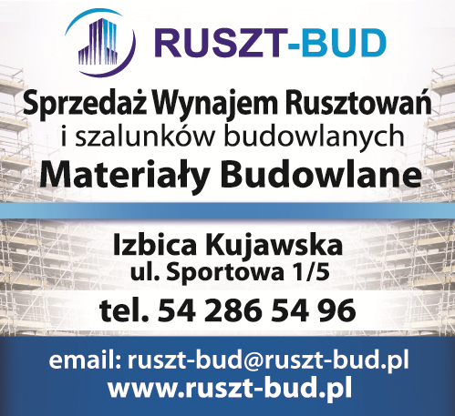 RUSZT-BUD Izbica Kujawska Sprzedaż, Wynajem Rusztowań i Szalunków Budowlanych / Materiały Budowlane