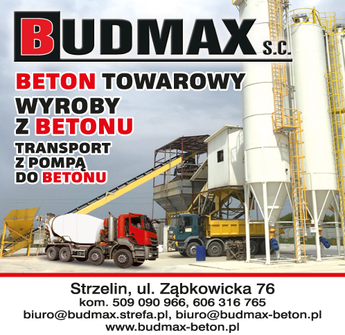 BUDMAX s.c. Strzelin Beton Towarowy / Wyroby z Betonu / Transport z Pompą do Betonu
