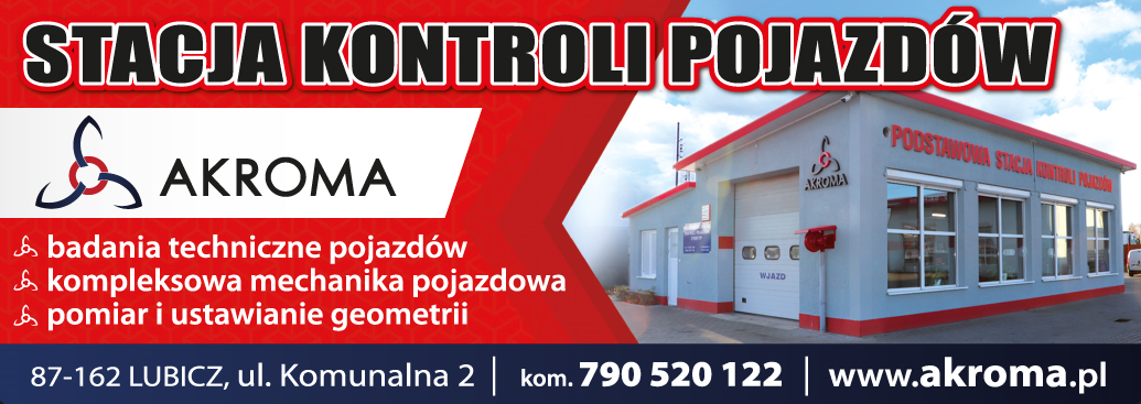 Stacja kontroli pojazdów Akroma Lubicz 