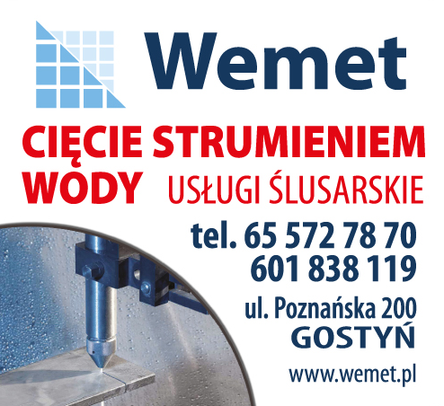 WEMET s.c. Gostyń Cięcie Strumieniem Wody / Usługi Ślusarskie