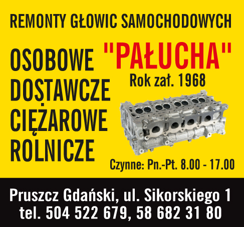 "PAŁUCHA" Pruszcz Gdański Remonty Głowic Samochodowych 