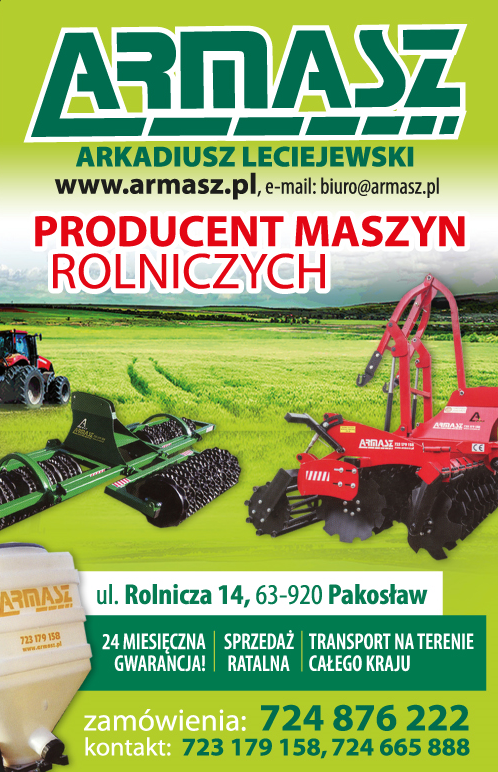 ARMASZ Arkadiusz Leciejewski Pakosław - PRODUCENT MASZYN ROLNICZYCH