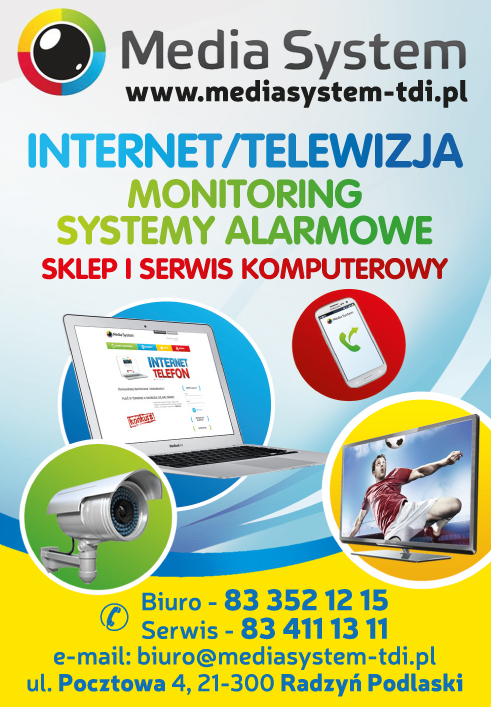 MEDIA SYSTEM Radzyń Podlaski Internet / Telewizja / Monitoring / Systemy Alarmowe