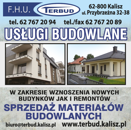 F.H.U. TERBUD Kalisz Usługi Budowlane / Sprzedaż Materiałów Budowlanych