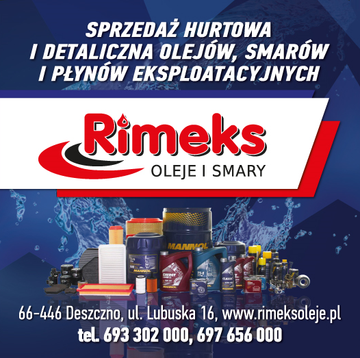 RIMEKS Oleje i Smary Deszczno Sprzedaż Hurtowa i Detaliczna Olejów, Smarów i Płynów Eksploatacyjnych