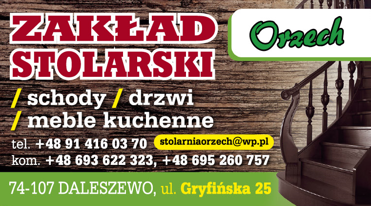 ORZECH Zakład Stolarski Daleszewo Schody / Drzwi / Meble Kuchenne