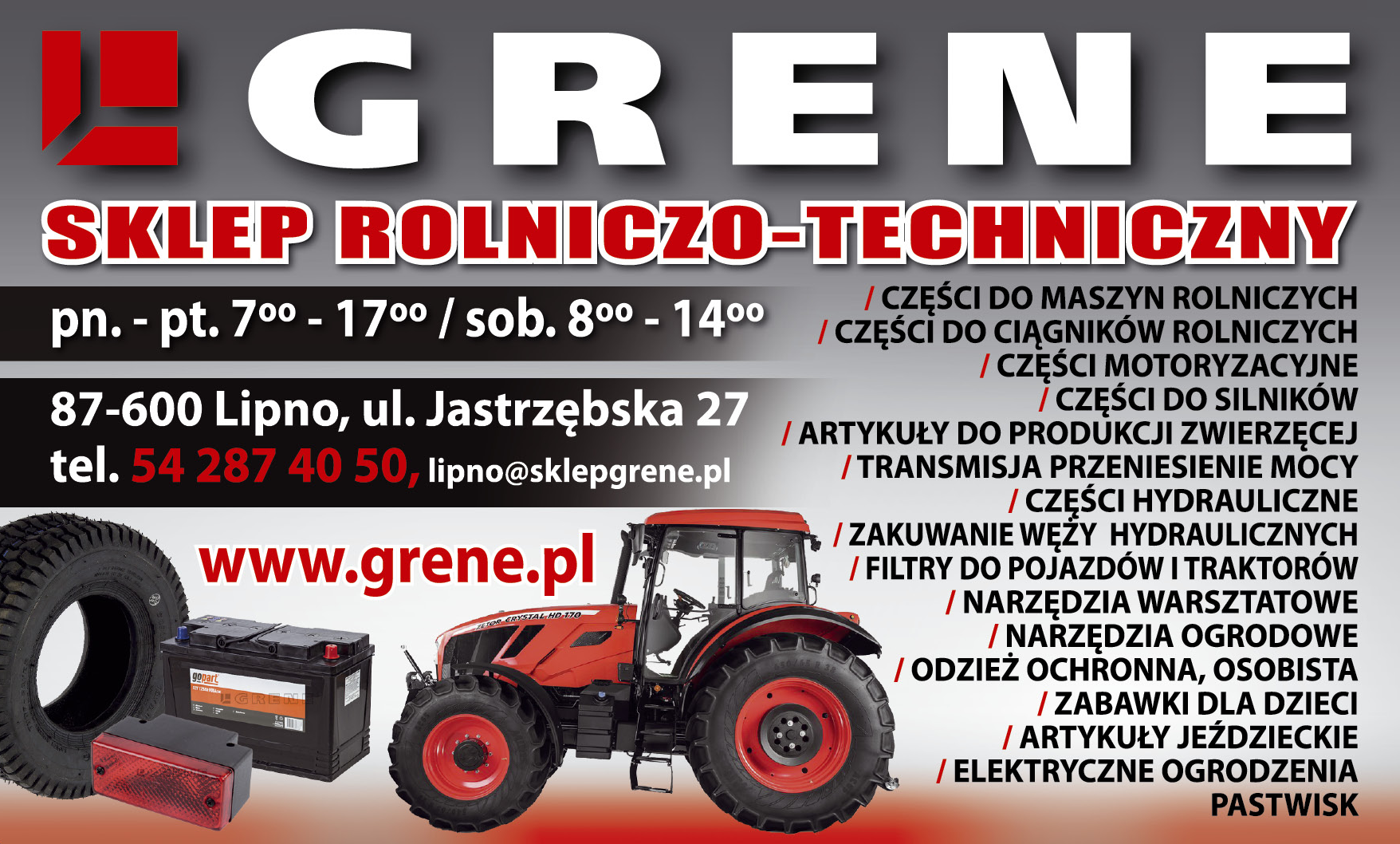 GRENE Sklep Rolniczo- Techniczny Lipno Części do Maszyn Rolniczych / Ciągników Rolniczych 