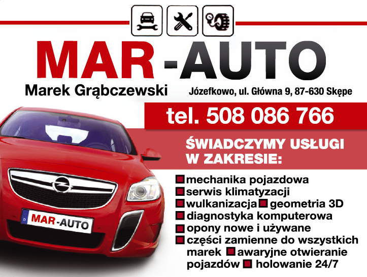 MAR-AUTO Marek Grąbczewski Skępe Mechanika Pojazdowa / Serwis Klimatyzacji / Wulkanizacja 