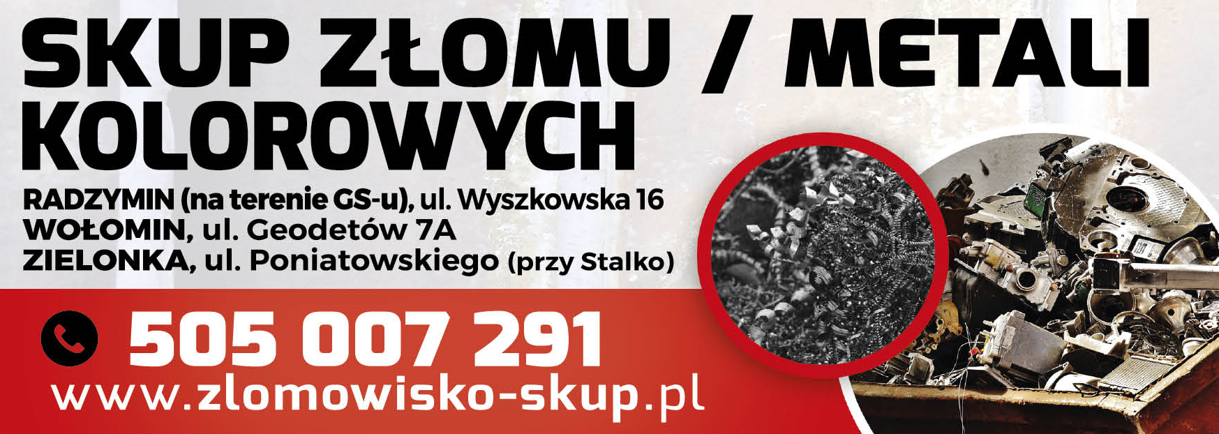 ZŁOMOWISKO SKUP Zielonka / Wołomin / Radzymin - Skup Złomu i Metali Kolorowych