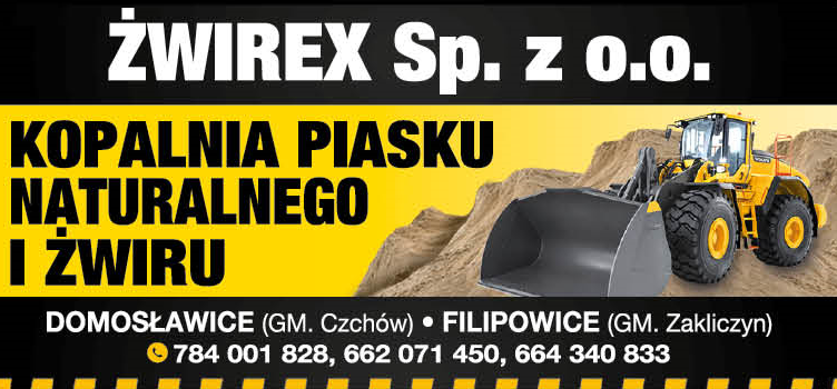 ŻWIREX Sp. z o.o. Domosławice | Filipowice Kopalnia Piasku Naturalnego i Żwiru
