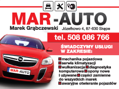 MAR-AUTO Marek Grąbczewski Skępe Mechanika Pojazdowa / Serwis Klimatyzacji / Wulkanizacja