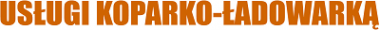 USŁUGI KOPARKO-ŁADOWARKĄ 