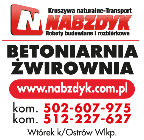 NABZDYK Wydobywanie Kruszywa, Usługi Sprzętem Budowlanym Wtórek k/ Ostrów Wlkp.