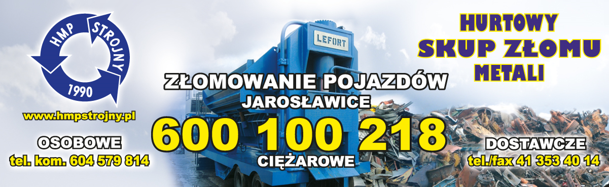 HMPSTROJNY RECYCLING Mirosław Strojny Tuczępy Złomowanie Pojazdów / Hurtowy Skup Złomu Metali