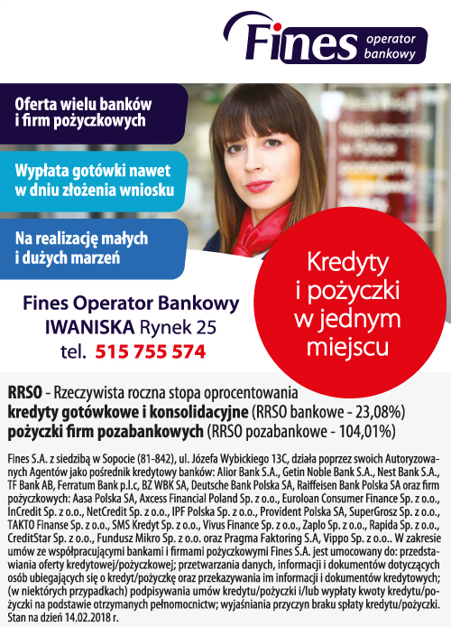 FINES Operator Bankowy Iwaniska Kredyty i Pożyczki w Jednym Miejscu