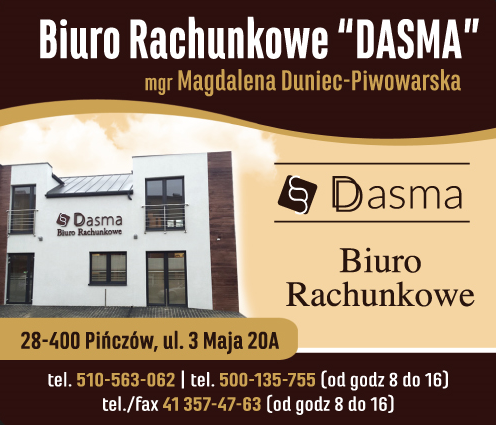 BIURO RACHUNKOWE "DASMA" mgr Magdalena Duniec-Piwowarska Pińczów