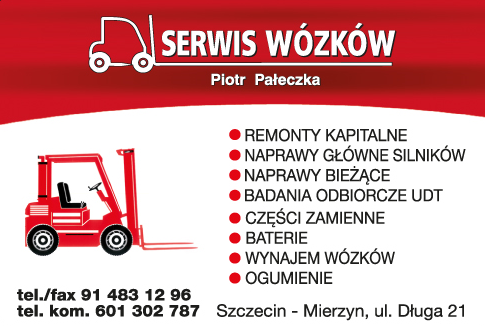 SERWIS WÓZKÓW Piotr Pałeczka Szczecin-Mierzyn Remonty Kapitalne / Naprawy Bieżące / Części Zamienne