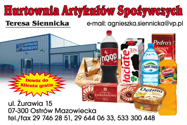 Hurtownia Artykułów Spożywczych Teresa Siennicka - Ostrów Mazowiecka