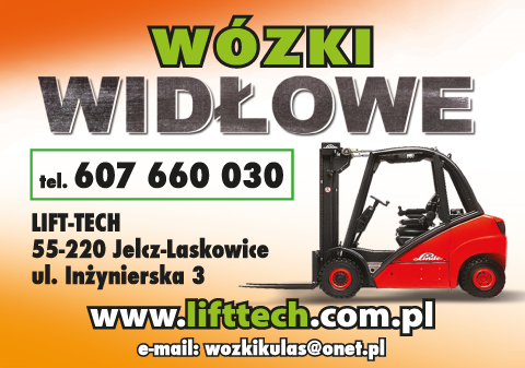 LIFT-TECH WÓZKI WIDŁOWE Jelcz-Laskowice Serwis / Sprzedaż / Wynajem