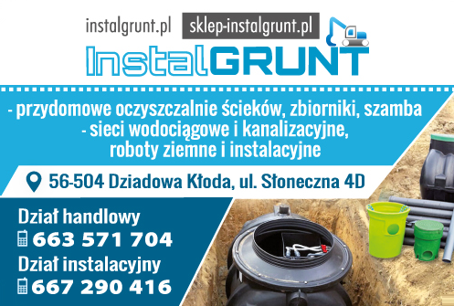 InstalGRUNT Dziadowa Kłoda Przydomowe Oczyszczalnie Ścieków / Zbiorniki / Szamba