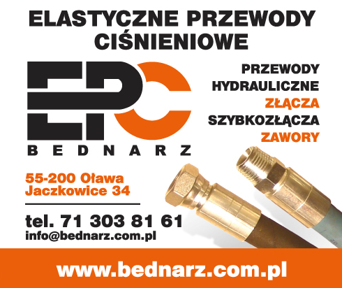 ELASTYCZNE PRZEWODY CIŚNIENIOWE Bednarz Oława Przewody Hydrauliczne / Złącza / Zawory