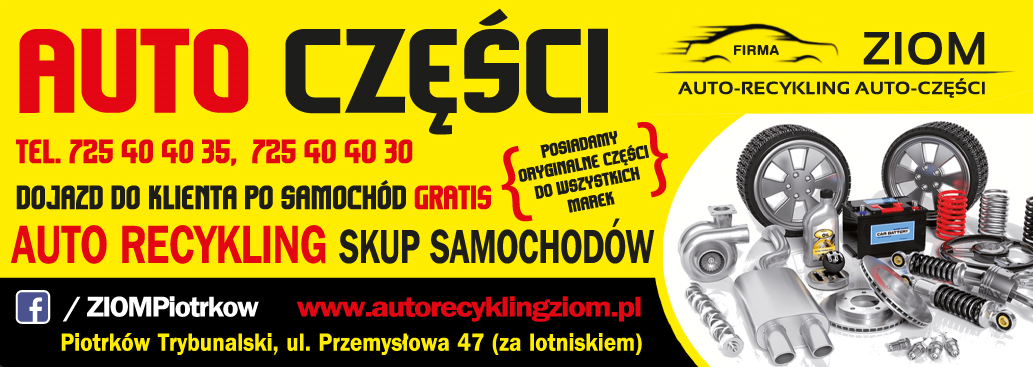 FIRMA "ZIOM" Piotrków Trybunalski Auto Części / Auto Recykling / Skup Samochodów